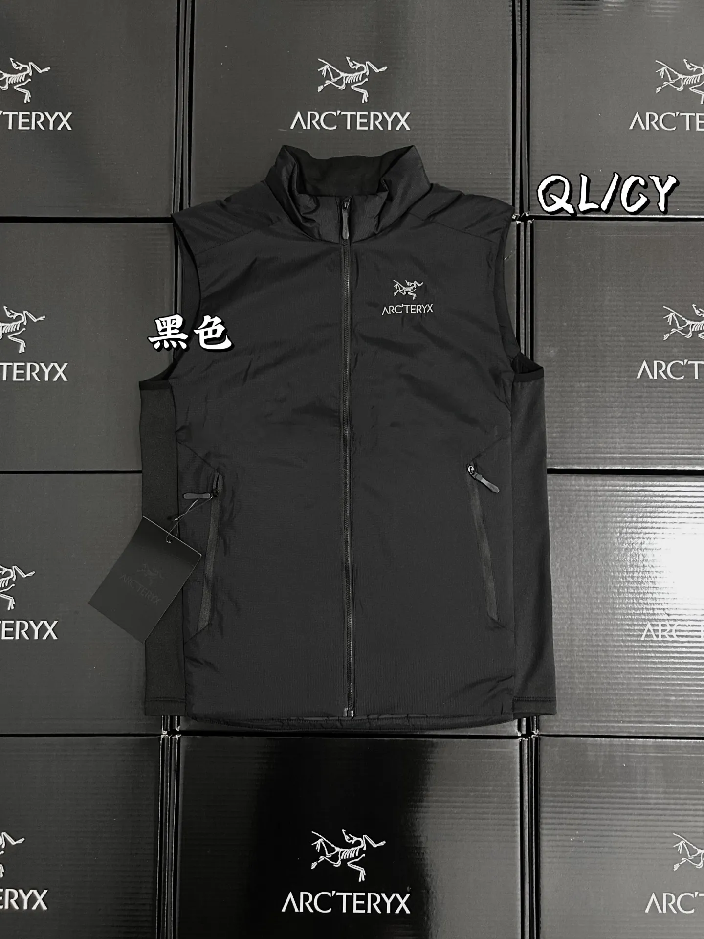 B 16 𝐀𝐑𝐂'𝐓𝐄𝐑𝐘𝐗 ｜ ATOM Vest Men's Logo ！ Quality ta！！ or 🪶 ！ 💤 ～ ： Black Navy Blue Size：S-2XL
